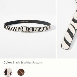 Anthropologie Zebra Stripe Belt